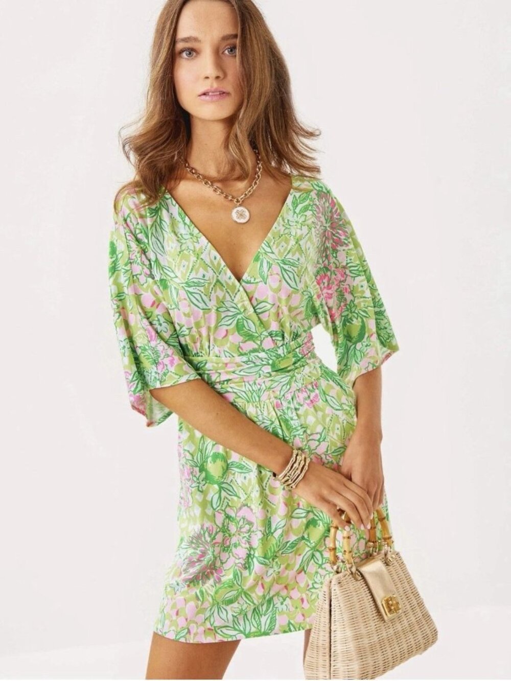 *NWT Lilly Pulitzer Parigi Knit Skort Romper M Fauna Green "Lime Feeling Good"